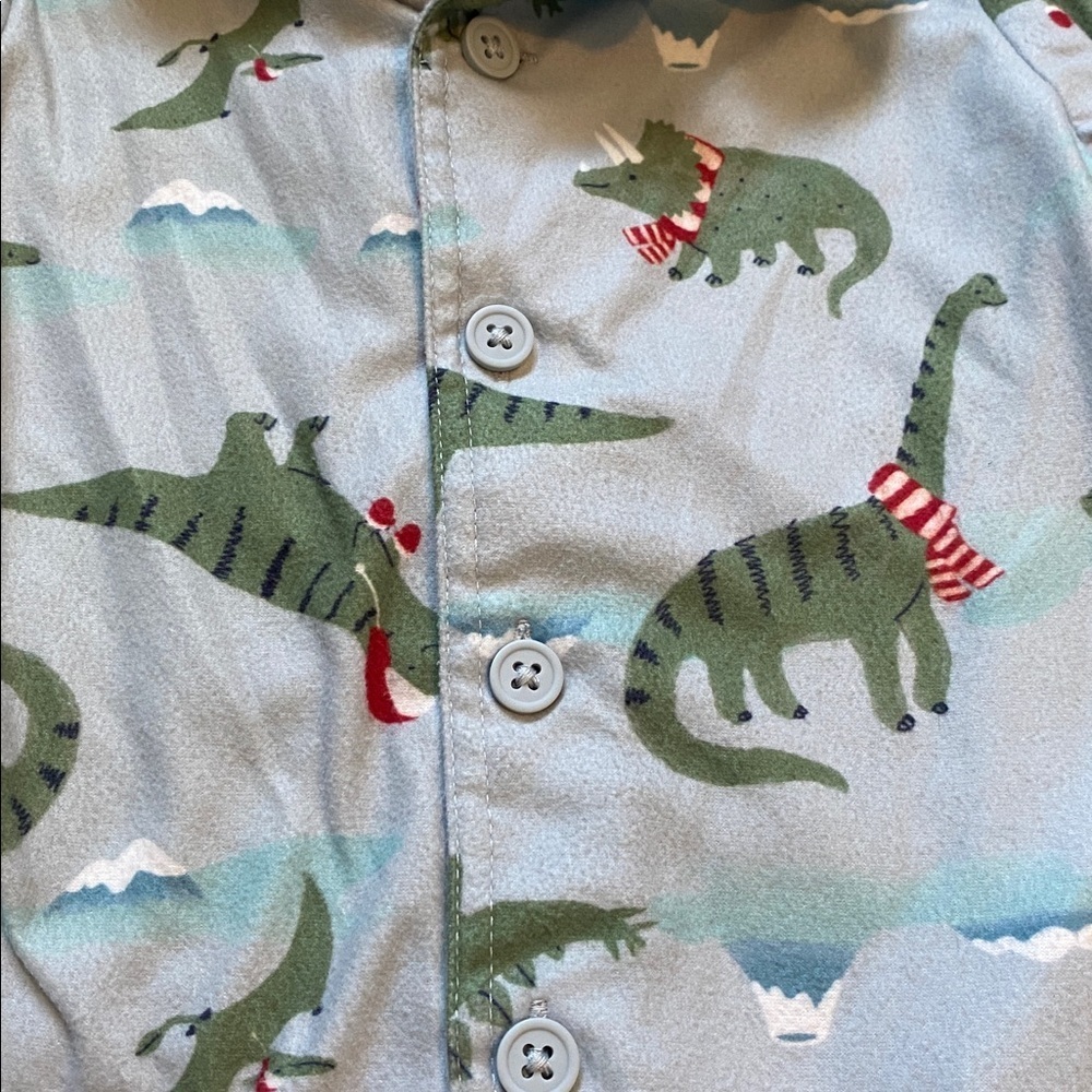Fleece Dino Christmas Pajamas - Picture 5 of 7